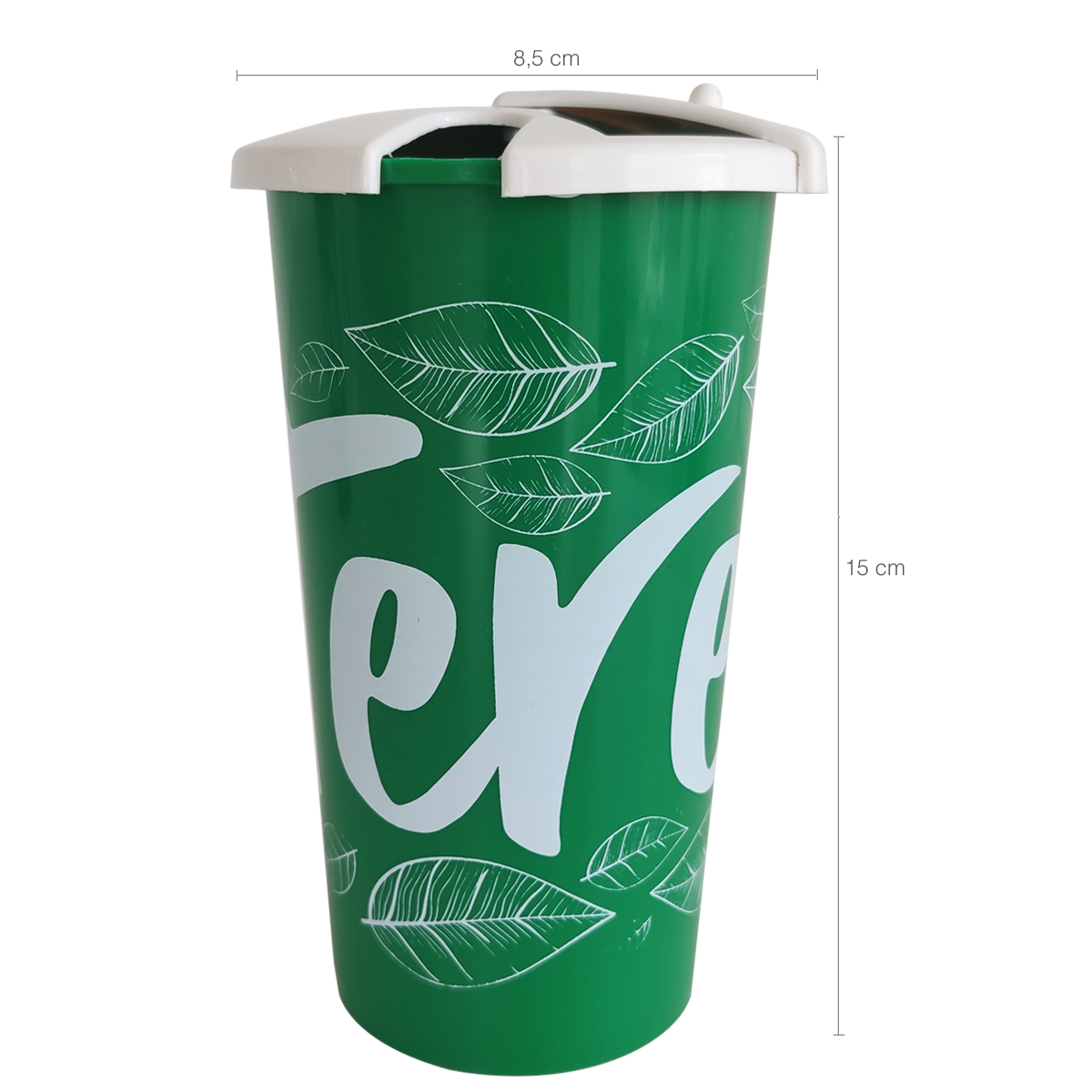 Copo Para Tomar Terere Chimarrão Gelado 450ml Com Tampa Verde