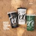 Copo Para Tomar Terere Chimarrão Gelado 450ml Com Tampa Verde