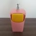 Dispenser Porta Detergente E Esponja Organizador De Pia Uz Rosa Quartzo