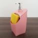 Dispenser Porta Detergente E Esponja Organizador De Pia Uz Rosa Quartzo