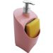 Dispenser Porta Detergente E Esponja Organizador De Pia Uz Rosa Quartzo