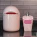 Dispenser Porta Detergente E Esponja Organizador De Pia Uz Rosa Quartzo