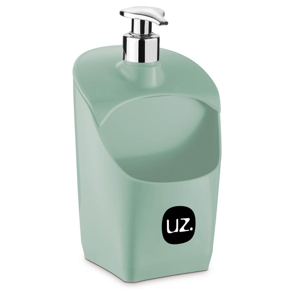 Dispenser Porta Detergente E Esponja Organizador De Pia Uz Verde Menta