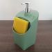 Dispenser Porta Detergente E Esponja Organizador De Pia Uz Verde Menta