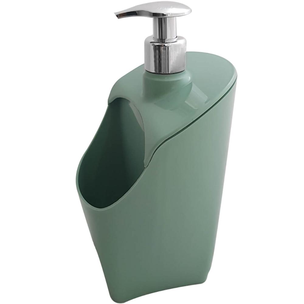 Dispenser Porta Detergente E Esponja Organizador De Pia Uz Verde Menta