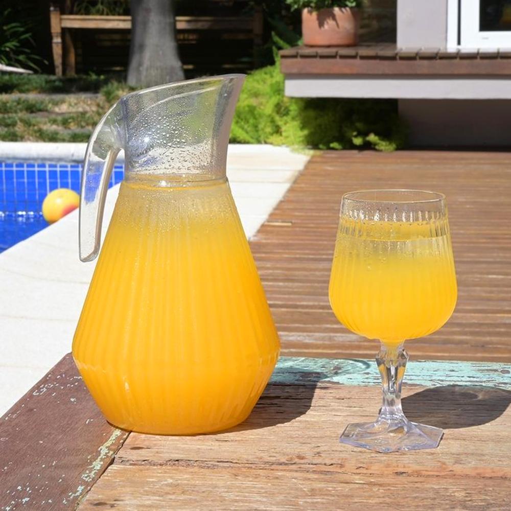 Jarra Axe Canelada Com Alça 2L Jarra Plástica Água E Suco Transparente UZ