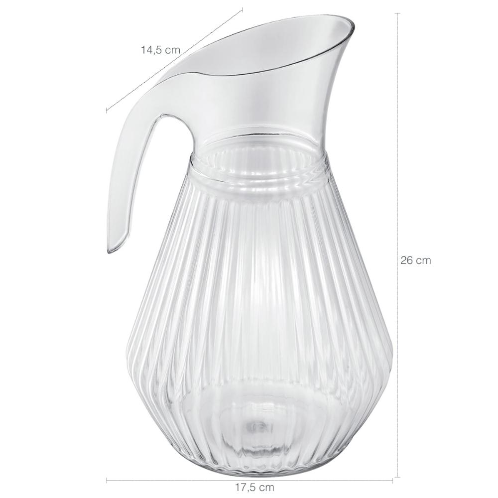 Jarra Axe Canelada Com Alça 2L Jarra Plástica Água E Suco Transparente UZ
