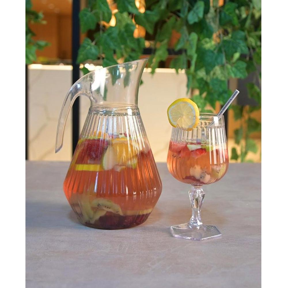 Jarra Axe Canelada Com Alça 2L Jarra Plástica Água E Suco Transparente UZ