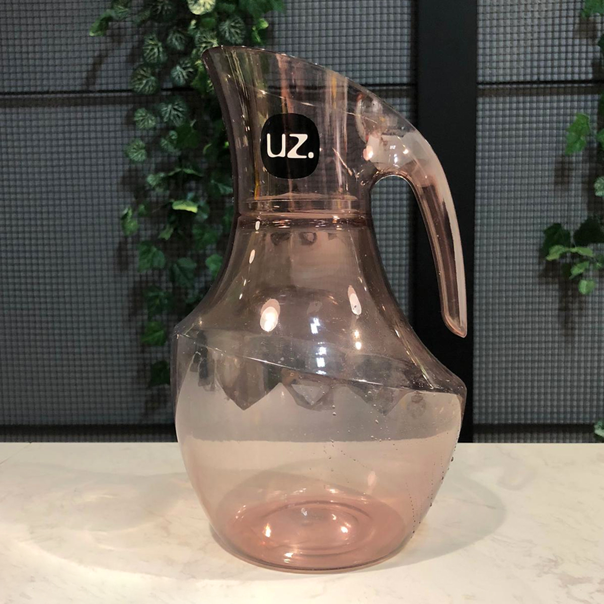 Jarra De Plástico Lisa Com Alça 2,1L Jarro Valsa Rosa Translúcido UZ