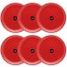 Jogo De 6 Pratos Rasos Redondos 26cm Pratos De Plástico Vermelho UZ