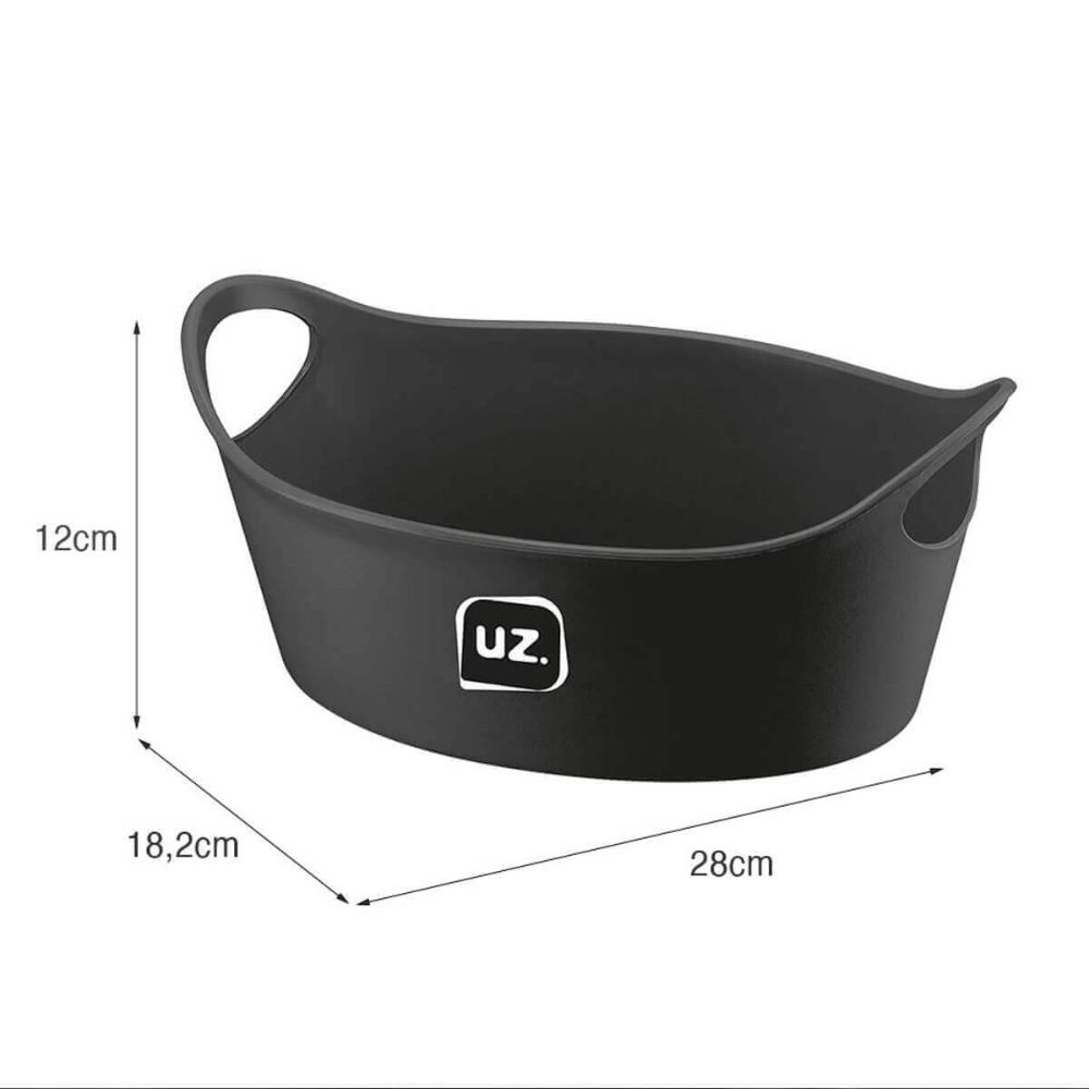 Kit 12 Cestos para Batata Frita Servir Porções Preto 28x12cm