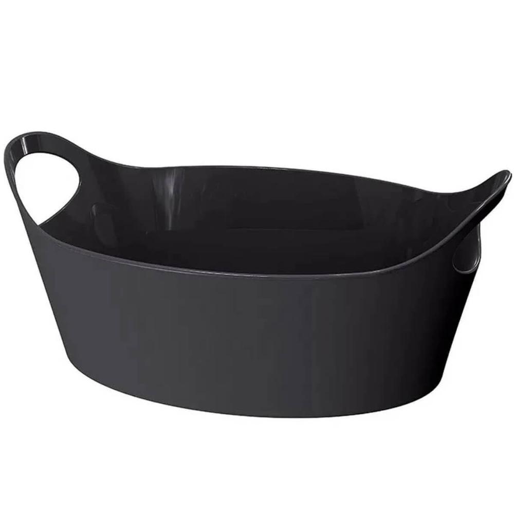 Kit 12 Cestos para Batata Frita Servir Porções Preto 28x12cm