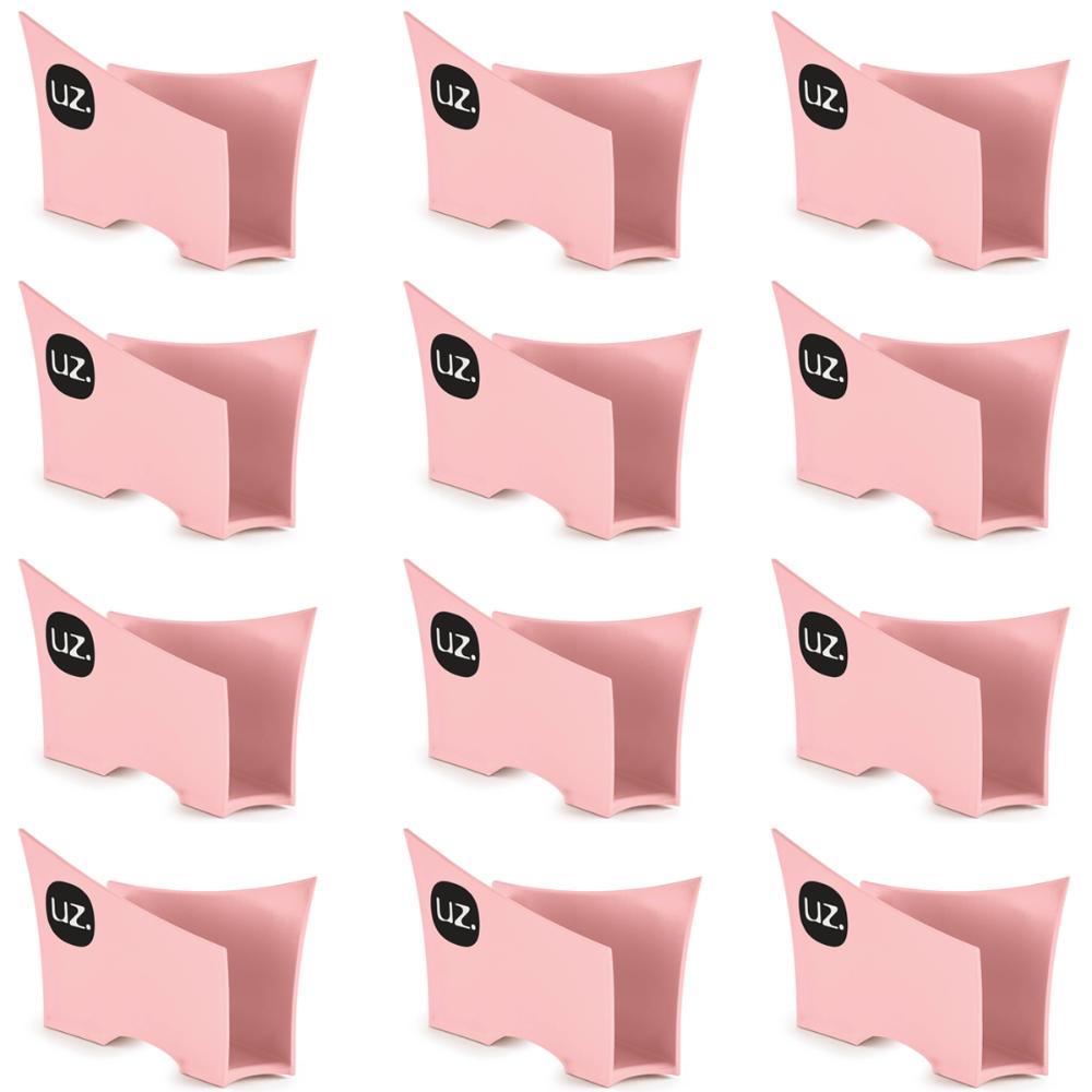 Kit 12 Suportes Porta Guardanapos De Papel Para Mesa Uz Rosa Quartzo