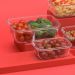 Kit 2 Marmitas de Vidro com Divisória 1L Rosa Pote Hermético