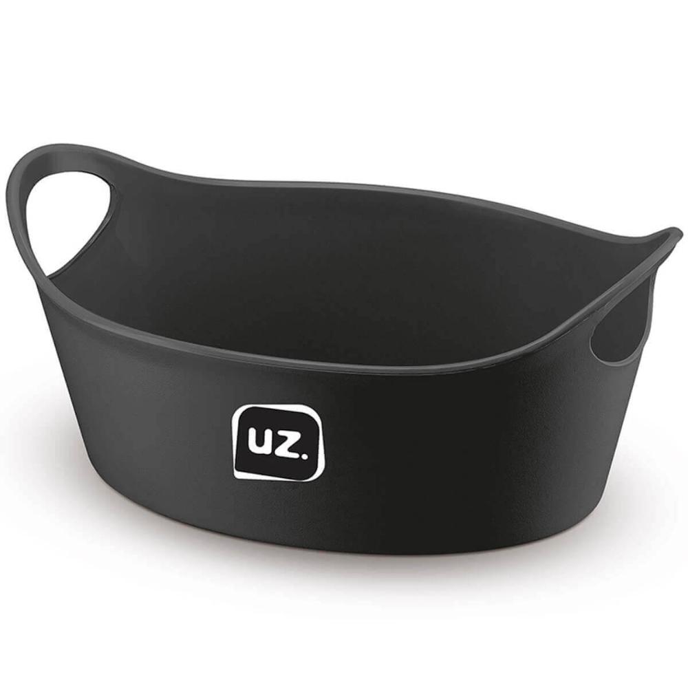 Kit 24 Cestos para Servir Batata Frita Porções Preto 28x12cm Restaurante Bar Lancheria Plus M Uz