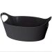 Kit 24 Cestos para Servir Batata Frita Porções Preto 28x12cm Restaurante Bar Lancheria Plus M Uz