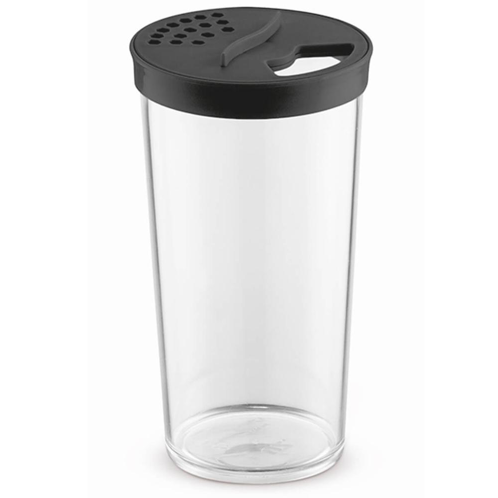 Kit 24 Farinheiros Porta Temperos Farofa UZ 500ml Condimentos Restaurantes Lancherias Pretos