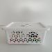 Kit 3 Caixas Cesto Organizador M com Tampa Empilhável 31x22cm Branco