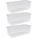 Kit 3 Organizadores de Geladeira com Tampa 4,5L Frutas Legumes Multiuso Transparente UZ
