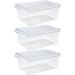 Kit 3 Organizadores de Geladeira com Tampa 660ml Cozinha Multiuso Frutas Transparente UZ