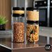 Kit 3 Porta Mantimentos UZ Empilhável 300ml Organizador com Tampa de Plástico Preto