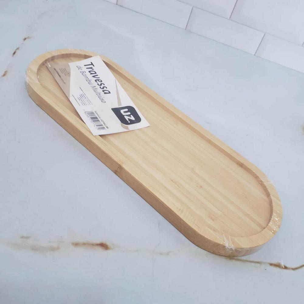 Kit 30 Gamelas 33x12cm Bambu Restaurante Oval Petisqueiras B