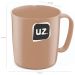 Kit 36 Canecas Plásticas 400ml Escolar Refeitório Lanche Merenda Ergonômica UZ Cappuccino