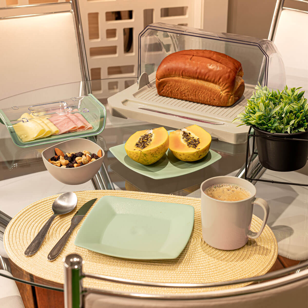 Kit 36 Canecas Plásticas 400ml Escolar Refeitório Lanche Merenda Ergonômica UZ Cappuccino