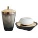 Kit 4 Peças Higiene Acessórios Banheiro Premium UZ Preto e D