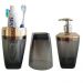 Kit 4 Peças Higiene Acessórios Banheiro Premium UZ Preto e D