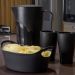 Kit 48 Cestos para Servir Batata Frita Porções Preto 21x9cm