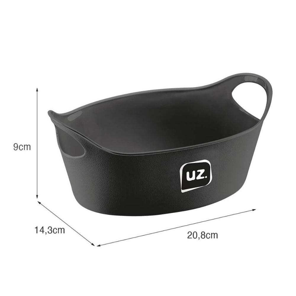 Kit 48 Cestos para Servir Batata Frita Porções Preto 21x9cm