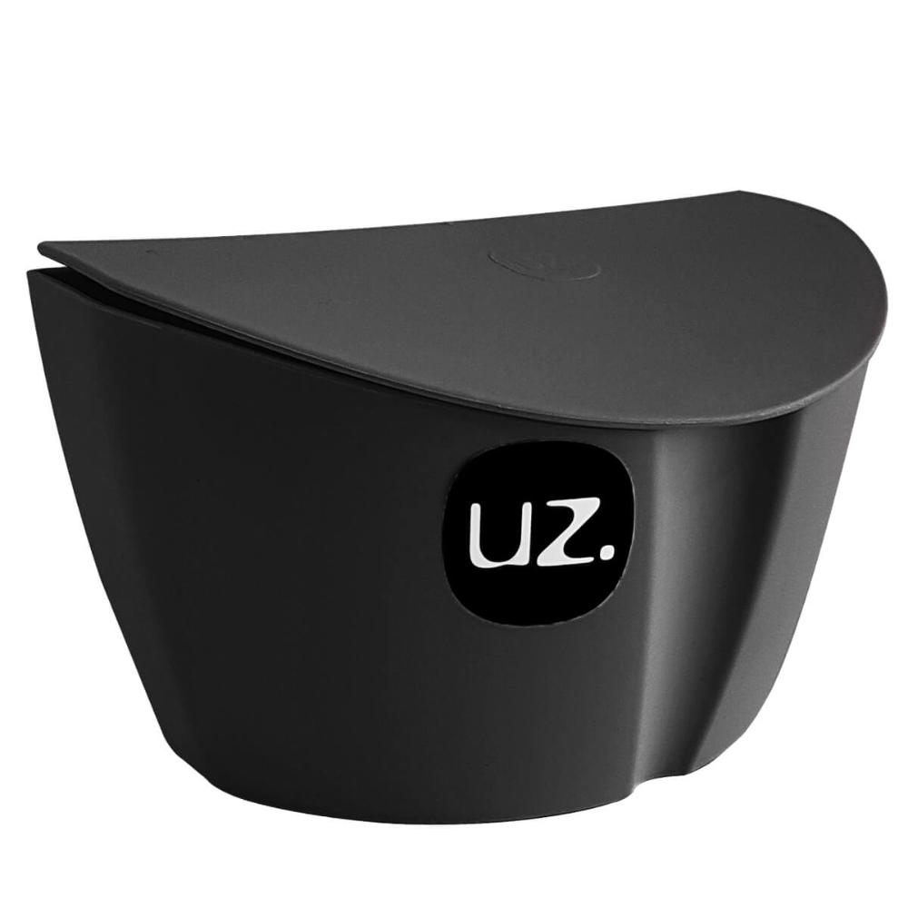 Kit 6 Saleiros com Tampa Porta Sal Cozinha 500ml Plástico UZ Preto