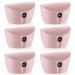 Kit 6 Saleiros com Tampa Porta Sal Cozinha 500ml Plástico UZ Rosa Quartzo