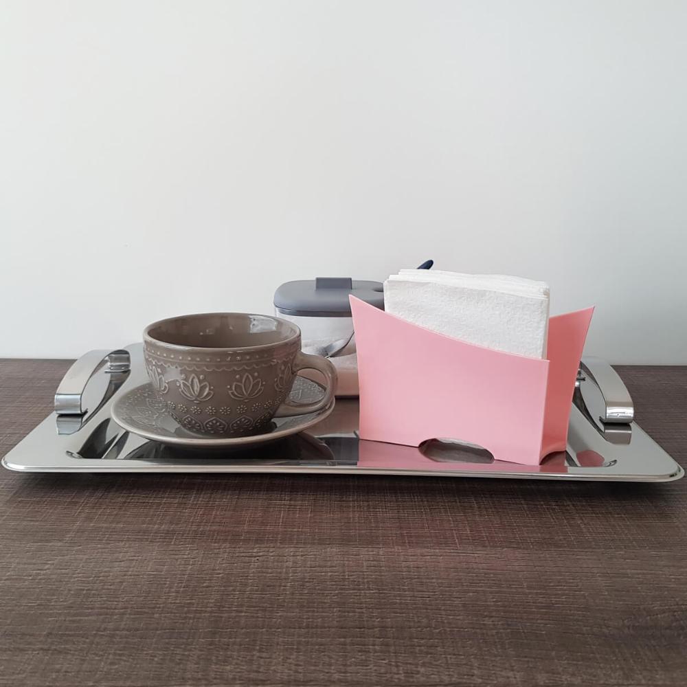 Kit 6 Suportes Porta Guardanapos De Papel Para Mesa Uz Rosa
