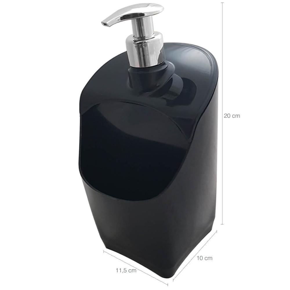 Kit Lixeira 4L Capacete E Dispenser De Detergente Porta Espo