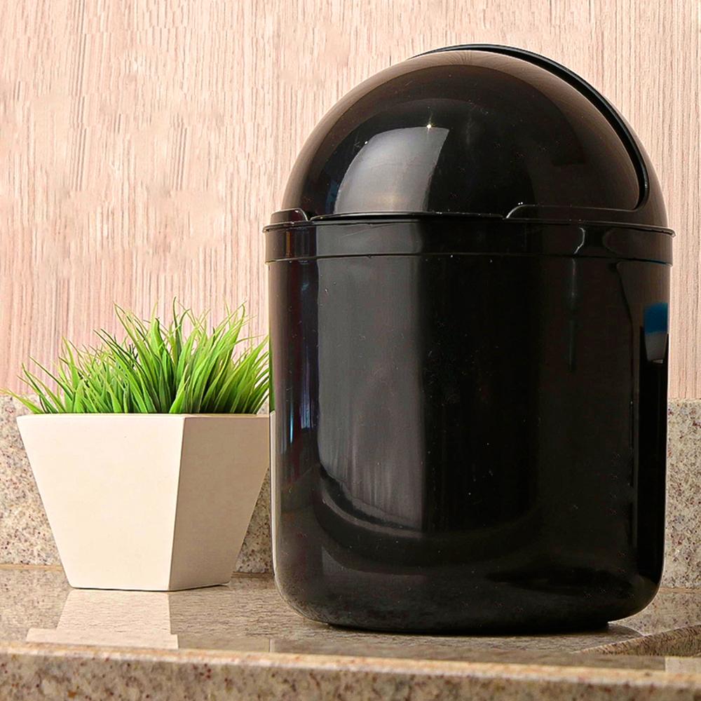 Kit Lixeira 4L Capacete E Dispenser De Detergente Porta Espo