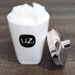 Kit Porta Algodão Cotonete e Sabonete Líquido 400ml Brancos