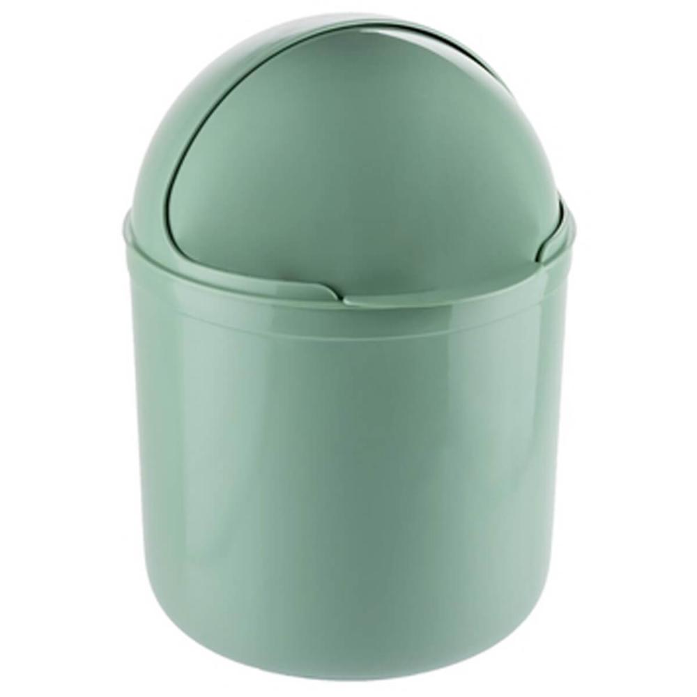 Lixeira Plastica De Cozinha Pia com Tampa Capacete e Abertura Frontal 4 litros UZ Verde Menta