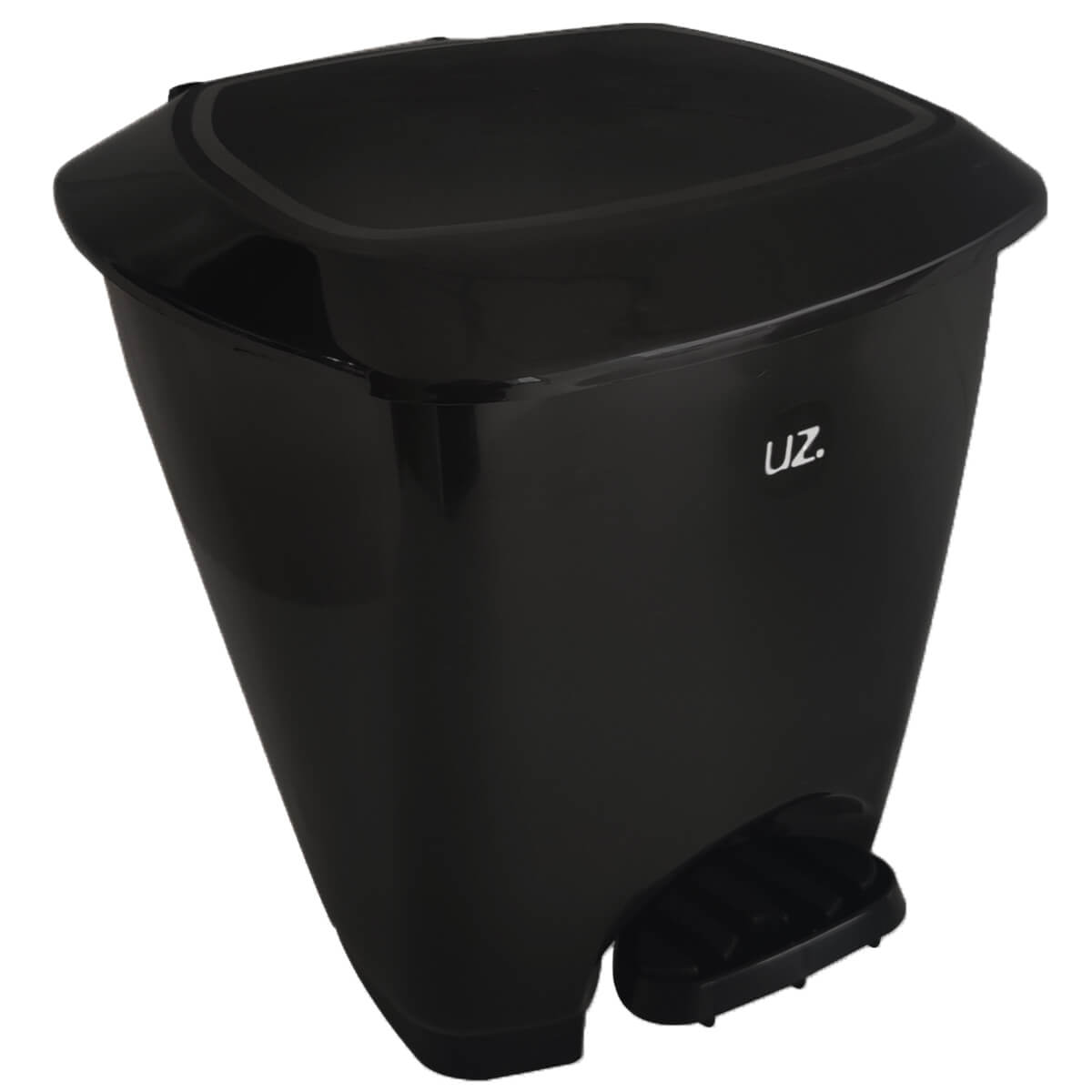Lixeira com Pedal Gold Plástica 12 Litros Versátil Uz Preta