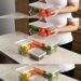 Organizador de Geladeira com Tampa 660ml Cozinha Multiuso Frutas Pequeno Transparente UZ