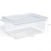 Organizador de Geladeira com Tampa 660ml Cozinha Multiuso Frutas Pequeno Transparente UZ