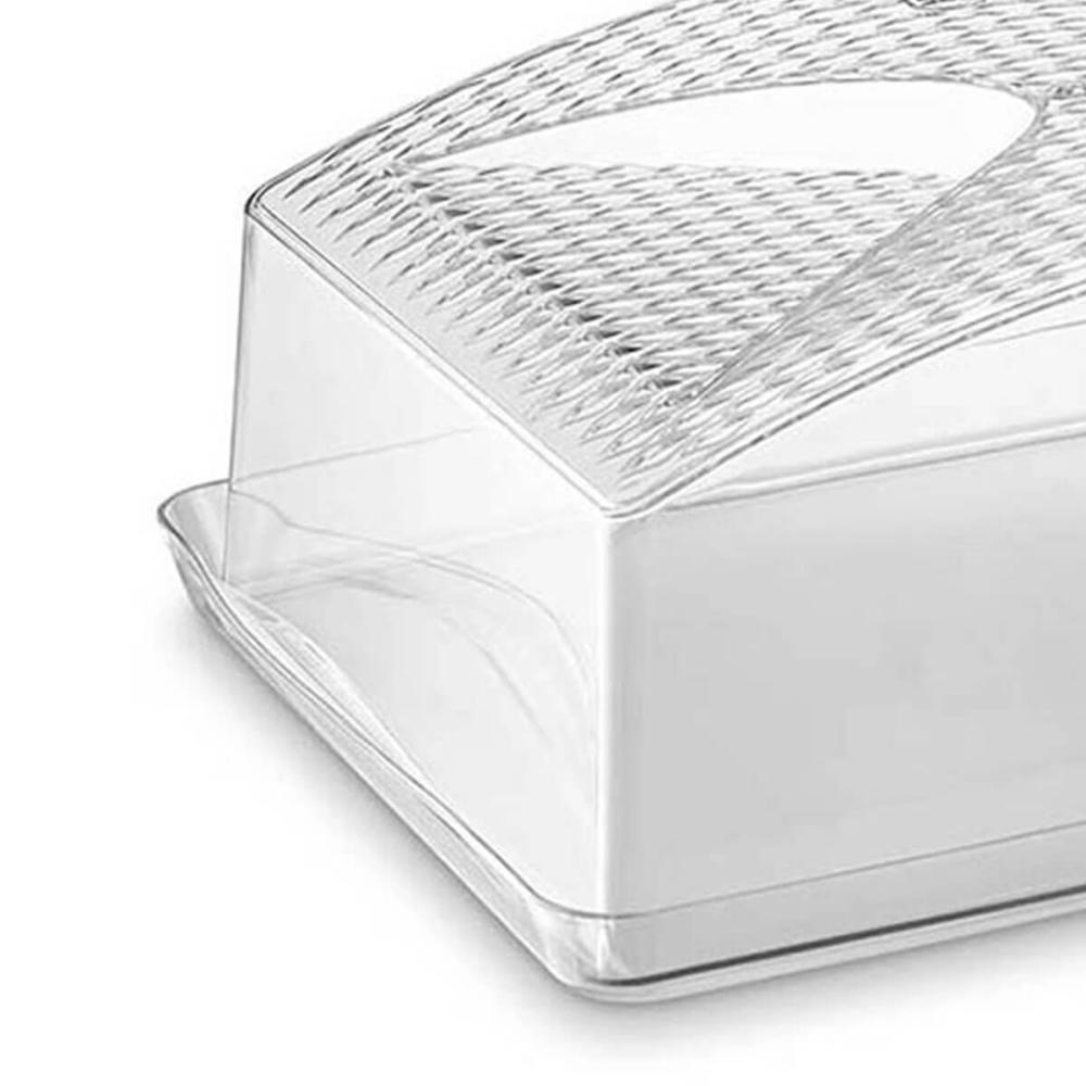 Porta Bolo Boleira Retangular 41cm com Tampa Acrílica Uz Uti