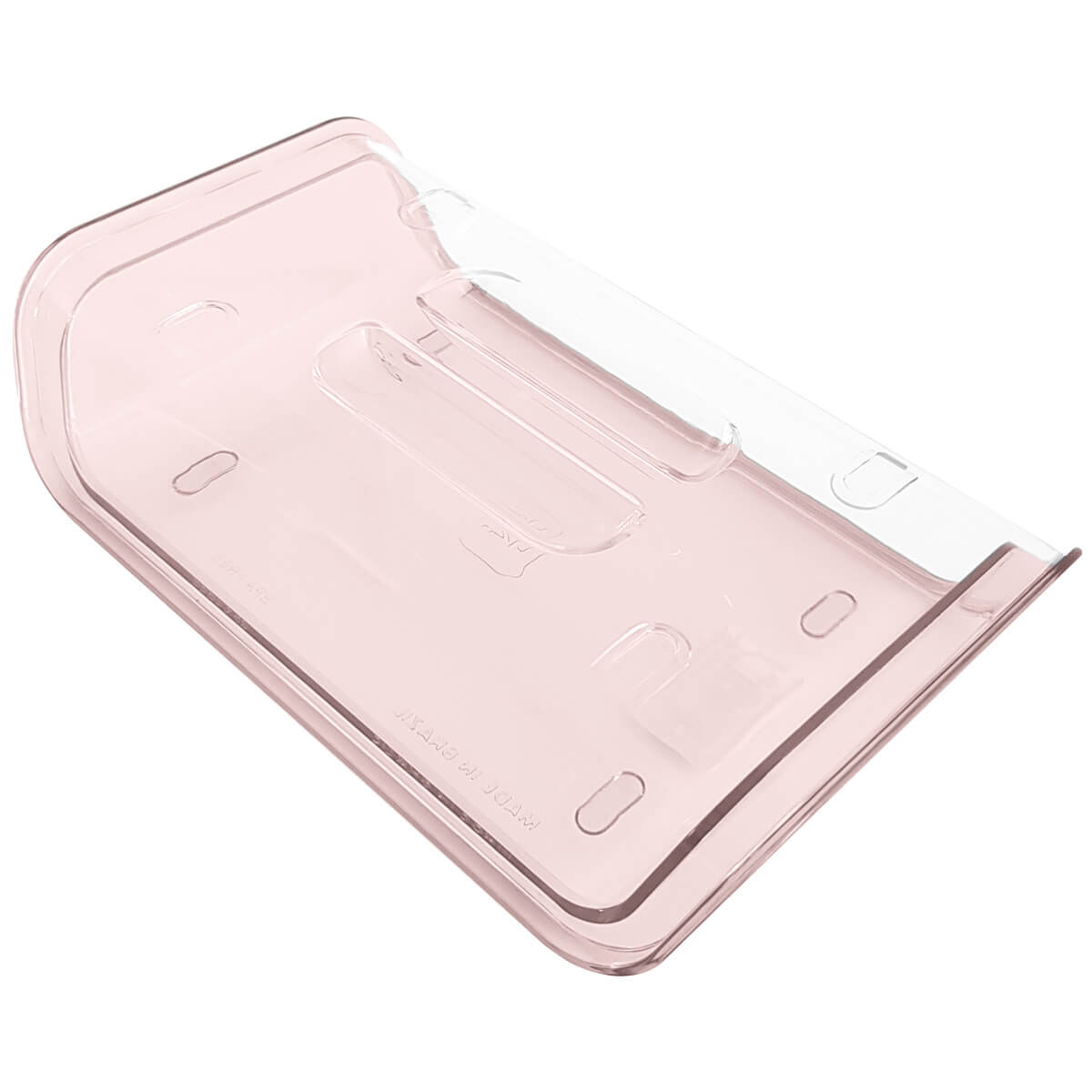 Porta Frios Plástico Tampa Transparente Pote Queijo Presunto Uz Rosa Translúcido