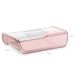 Porta Frios Plástico Tampa Transparente Pote Queijo Presunto Uz Rosa Translúcido