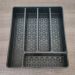 Porta Talheres Organizador Multiuso de Gaveta Separador Divisor Uz Preto