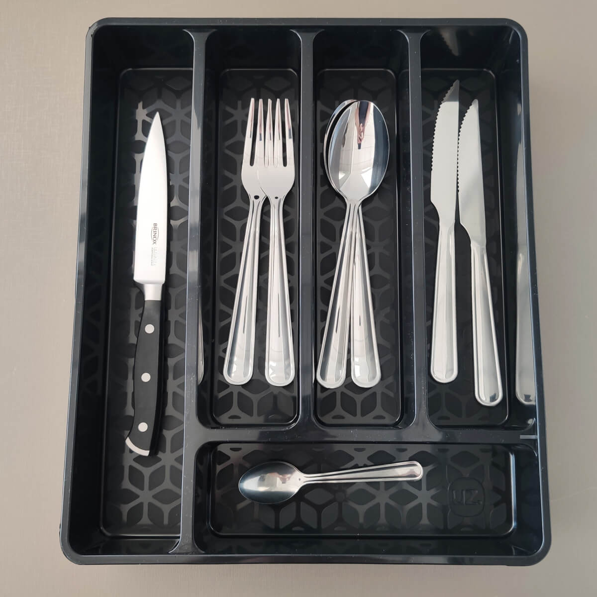 Porta Talheres Organizador Multiuso de Gaveta Separador Divisor Uz Preto