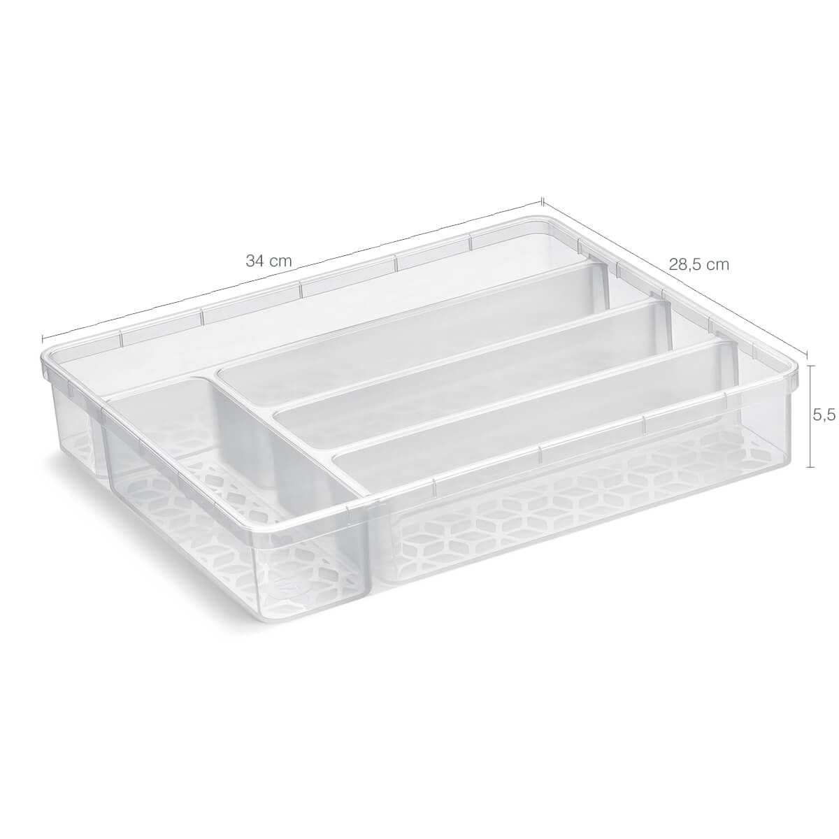 Porta Talheres Organizador Multiuso de Gaveta Separador Divisor Uz Transparente