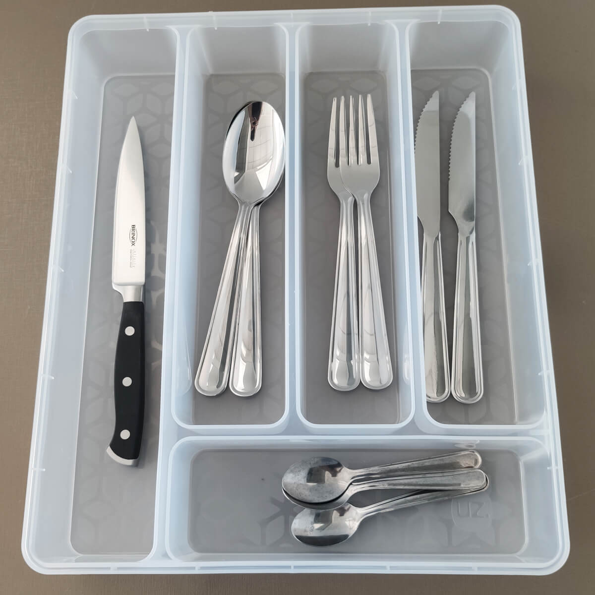 Porta Talheres Organizador Multiuso de Gaveta Separador Divisor Uz Transparente