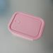 Pote Hermético de Vidro 1,04L Pote com Tampa UZ Retangular Rosa Marmita